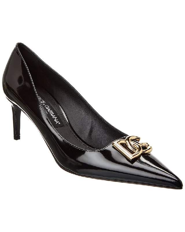 Dolce & Gabbana Dg Logo Leather Pump