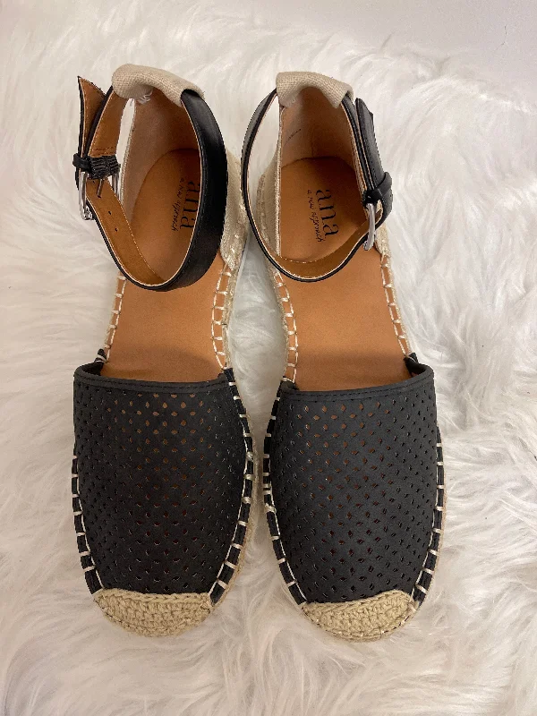 Black Shoes Flats Ana, Size 7.5