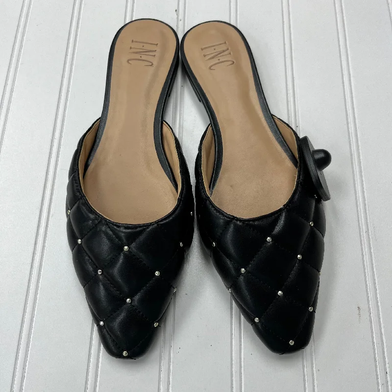 Black Shoes Flats Inc, Size 10