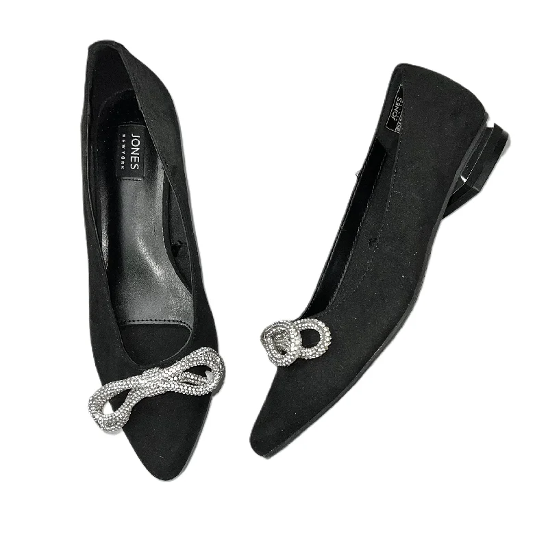 Black & Silver Shoes Flats By Jones New York, Size: 6.5