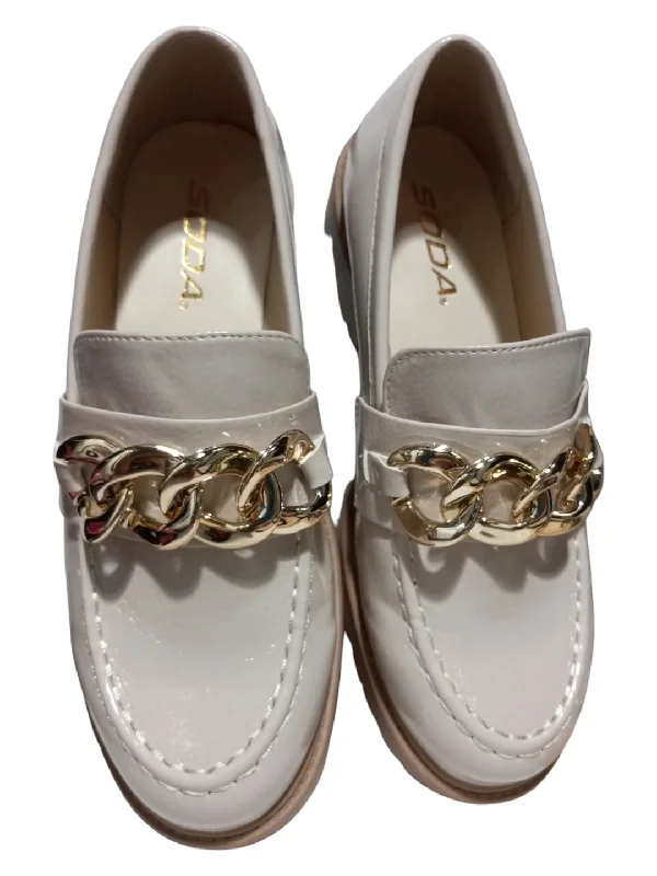 Cream Shoes Flats Soda, Size 6.5