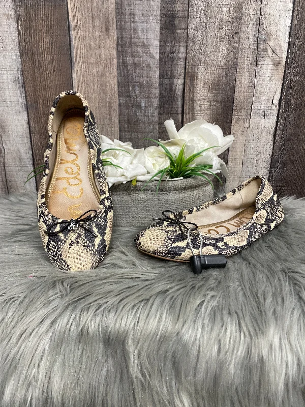 Snakeskin Print Shoes Flats Sam Edelman, Size 9.5