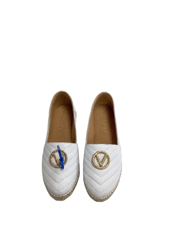 White Shoes Flats Valentino-mario, Size 7