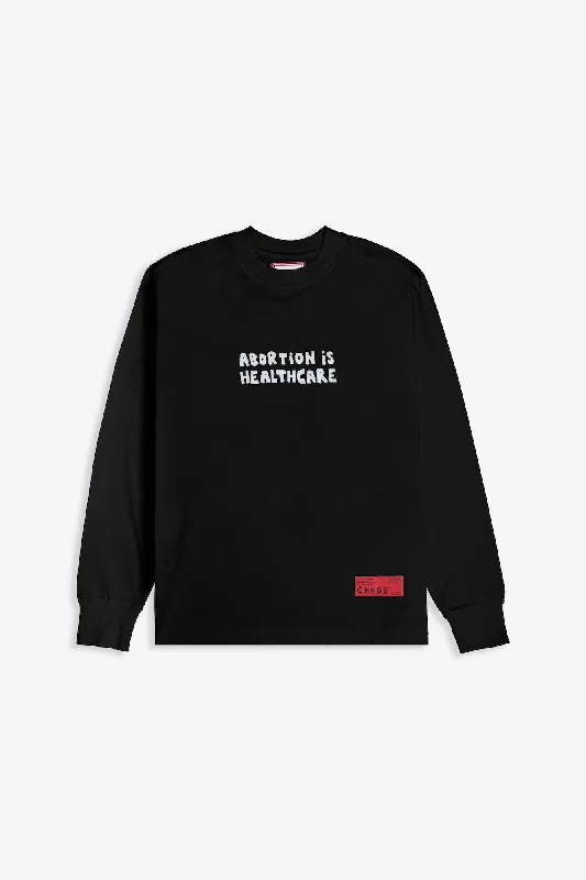 Abortion = Healthcare Cuffed L/S (Black)