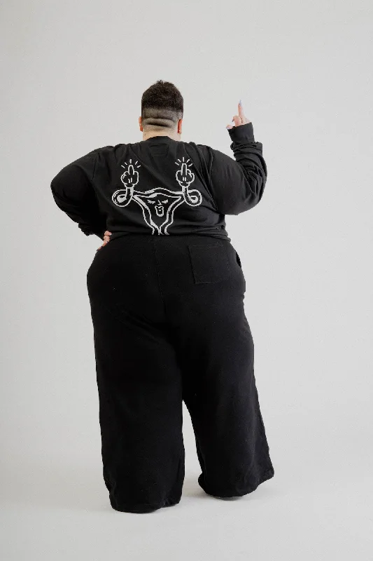 Abortion = Healthcare Cuffed L/S (Black)