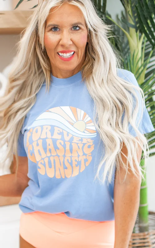 Forever Chasing Sunsets Garment Dyed Graphic T-shirt