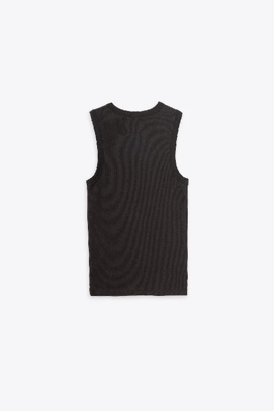 Somebody You Love Ribbed Racer Tank (Black)