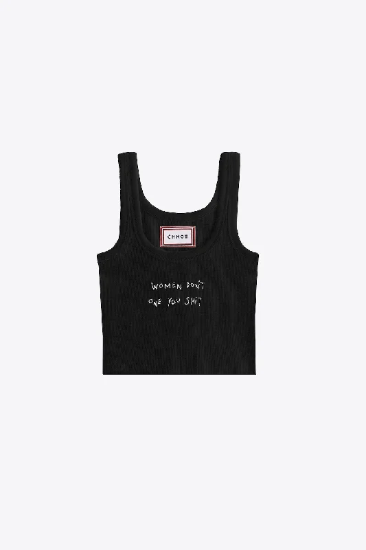 WDOYS Cropped Rib Tank (black)